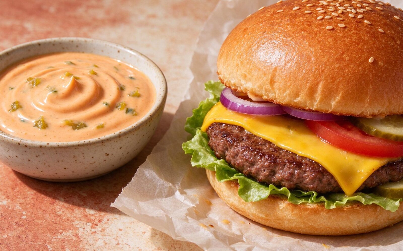 Classic Burger Sauce — Creamy, tangy burger sauce with mayonnaise, ketchup, mustard and pickle relish