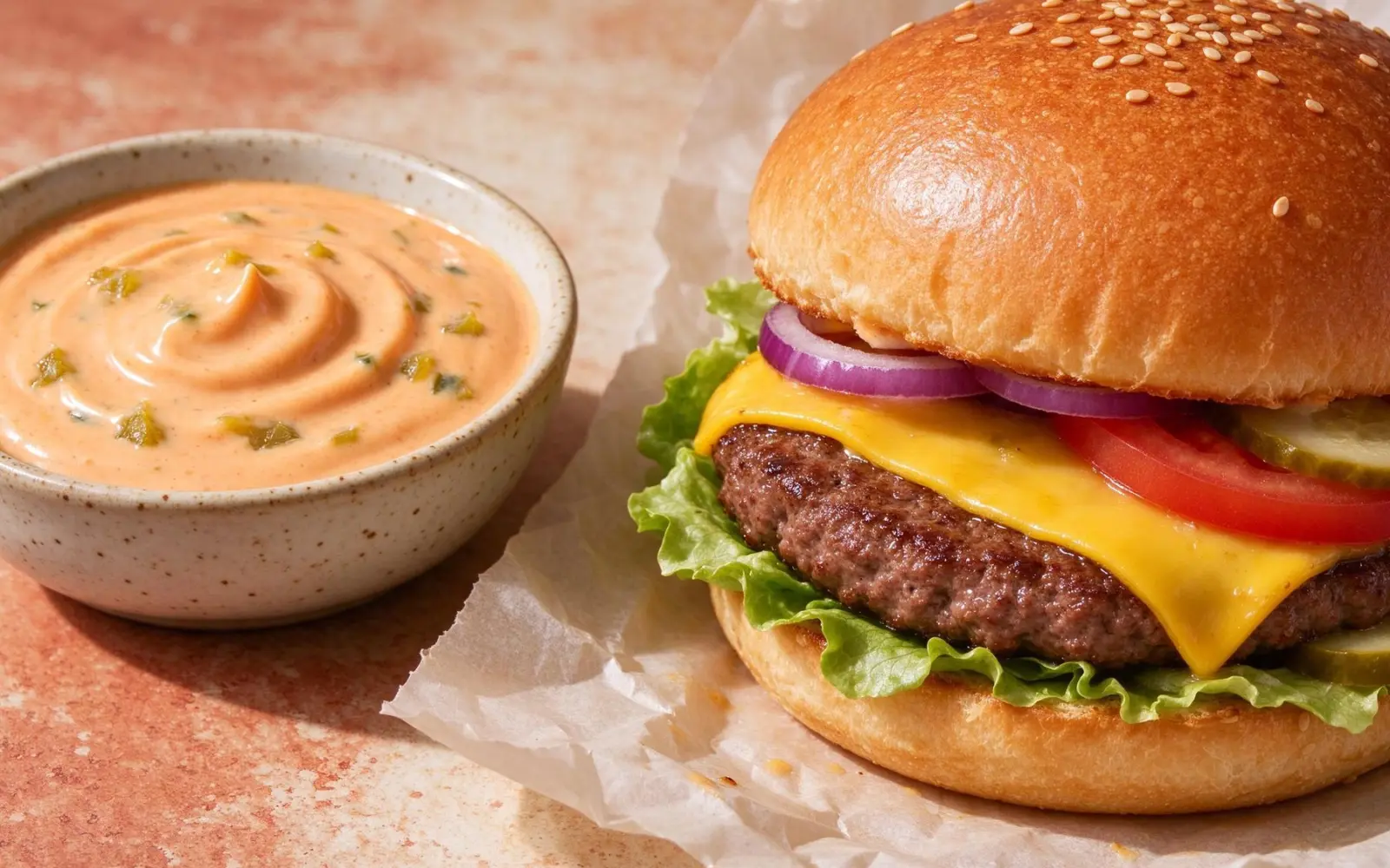 Classic Burger Sauce — Creamy, tangy burger sauce with mayonnaise, ketchup, mustard and pickle relish