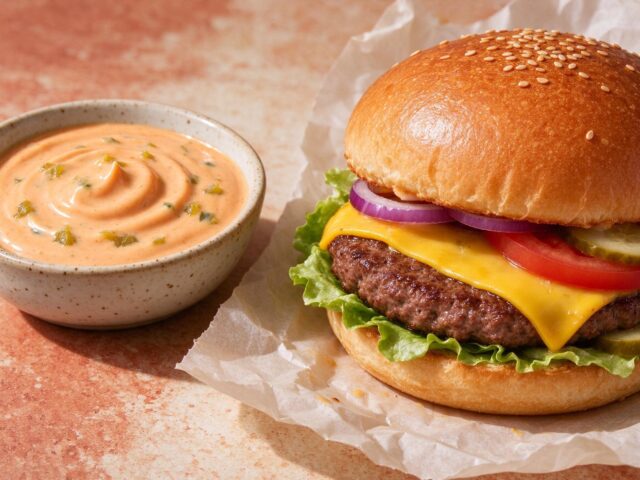 Classic Burger Sauce — Creamy, tangy burger sauce with mayonnaise, ketchup, mustard and pickle relish