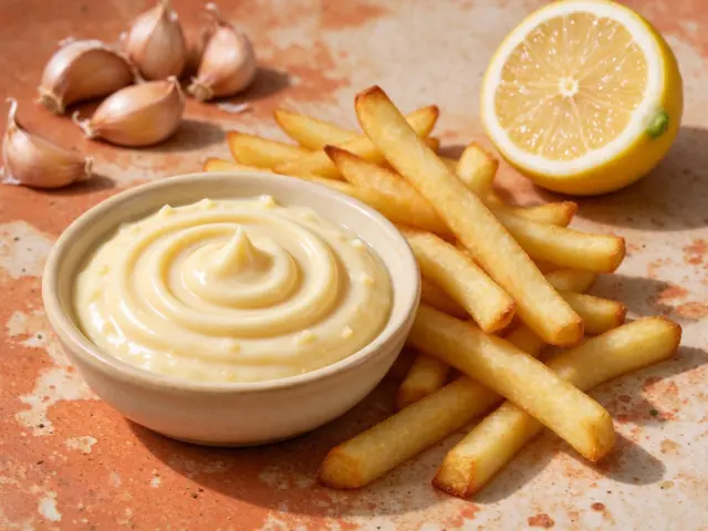 Easy Garlic Aioli — A quick garlic aioli made with mayonnaise, fresh garlic and lemon