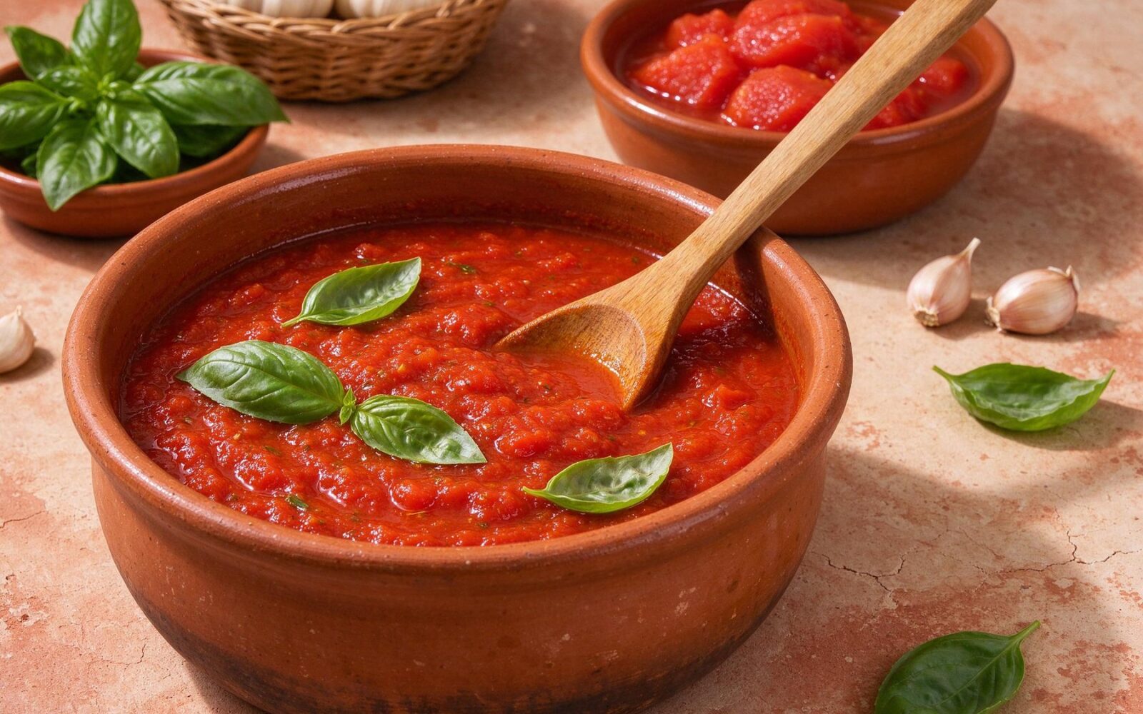 Easy Marinara Sauce — A simple 35-minute marinara with canned tomatoes, garlic, olive oil and basil